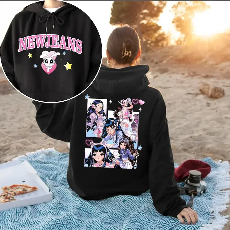 Women Y2k Clothes Newjeans Get Up Hoodie 2nd Comeback Bunnies Camp Time Shirt Minji Hanni Danielle Haerin Hyeinnew in Hoodies
