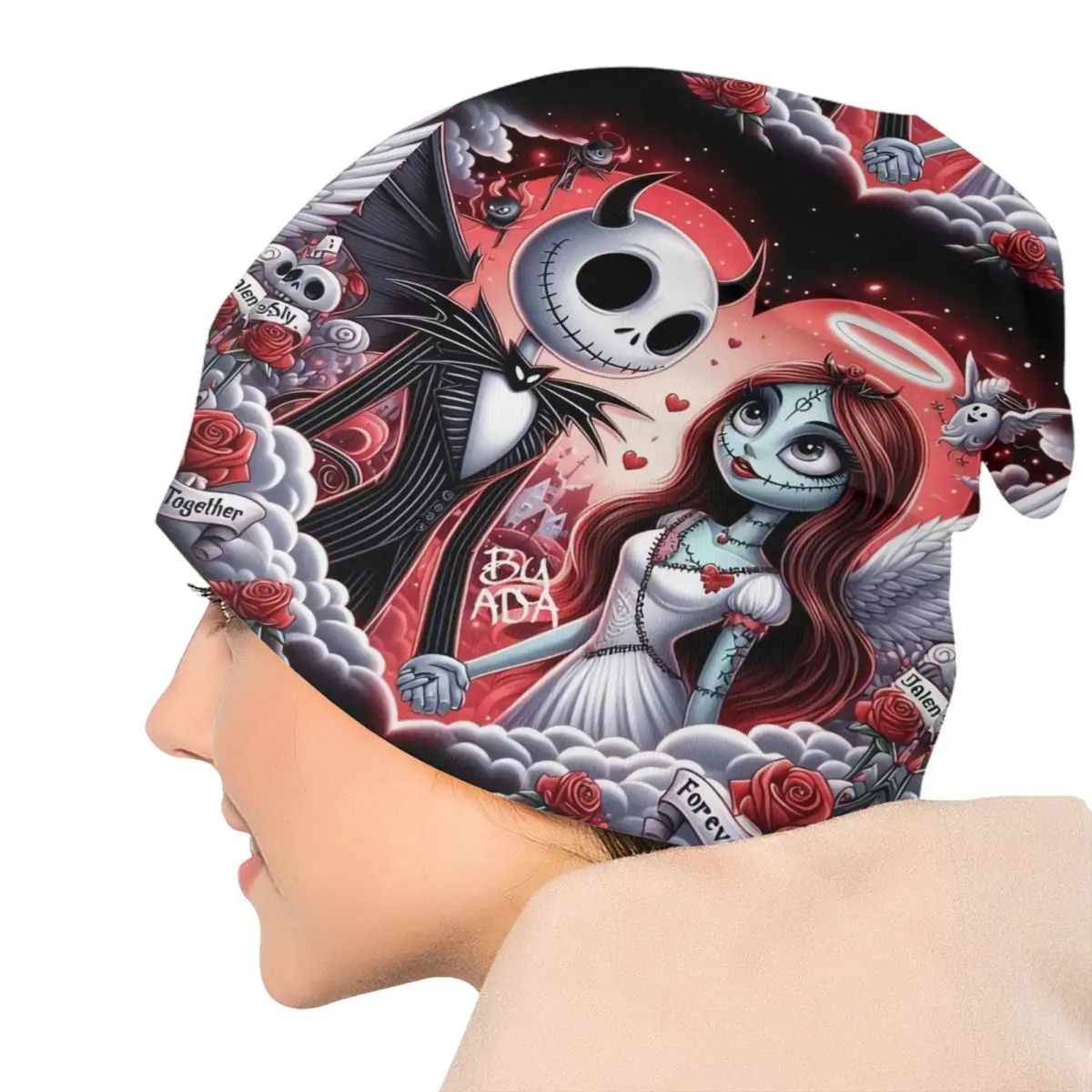 Изготовленные на заказ шапки Кошмар перед Рождеством уличная вязаная шапка зиму