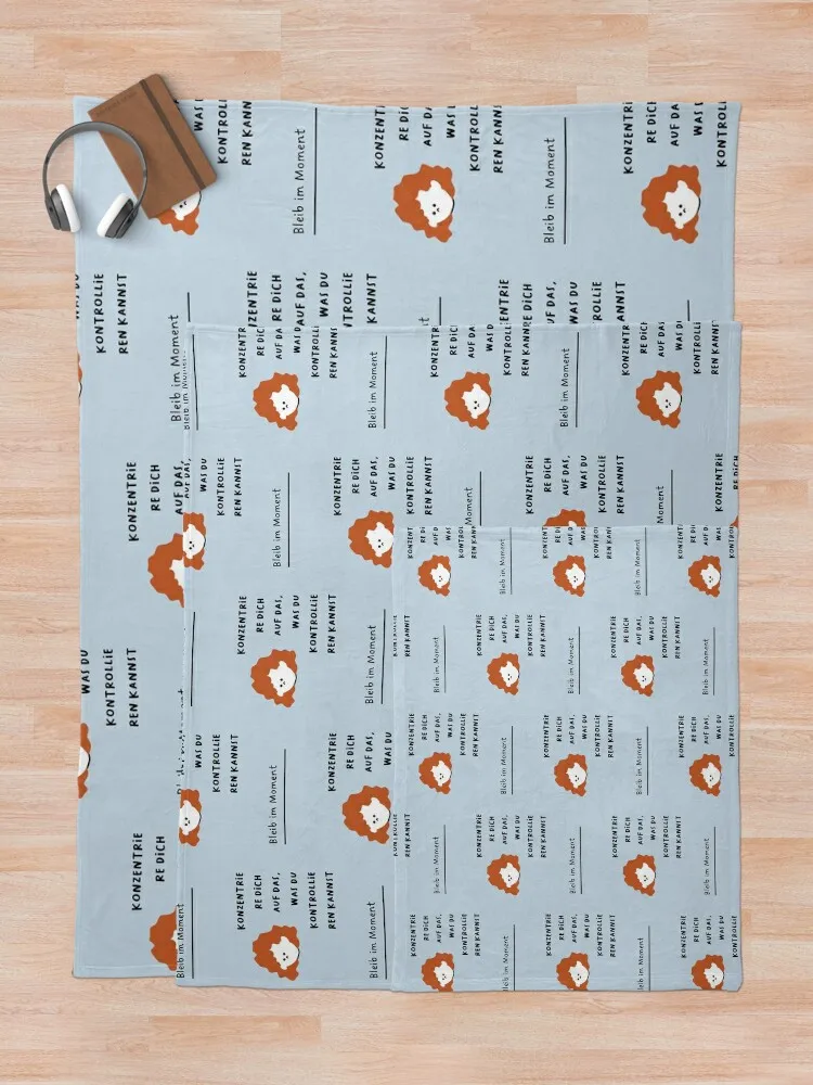 Bleib im Moment - KONZENTRIERE DICH AUF DAS WAS DU KONTROLLIEREN KANNST Милое одеяло с иллюстрацией для девочек