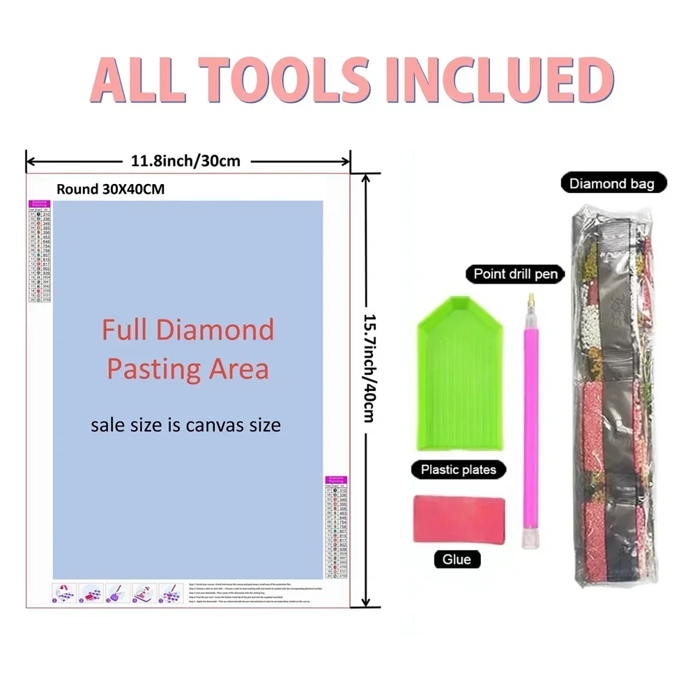 5d Комплект Алмазной Живописи Аниме-фигурка Вышивка Крестиком Полная Круглая