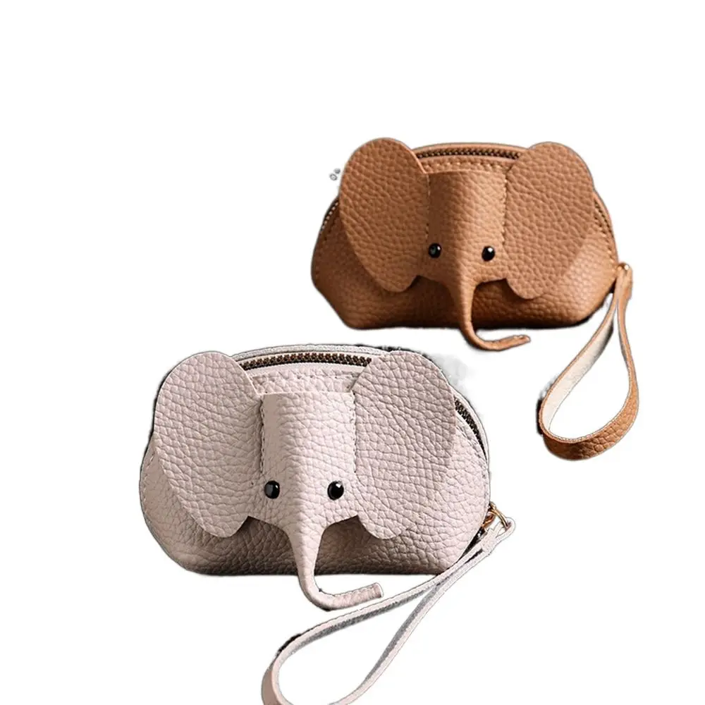

Multifunctional Fashion Women Coin Purse Simple Korean Money Bag Mini Cute Elephant Lipstick Bag With Key Ring