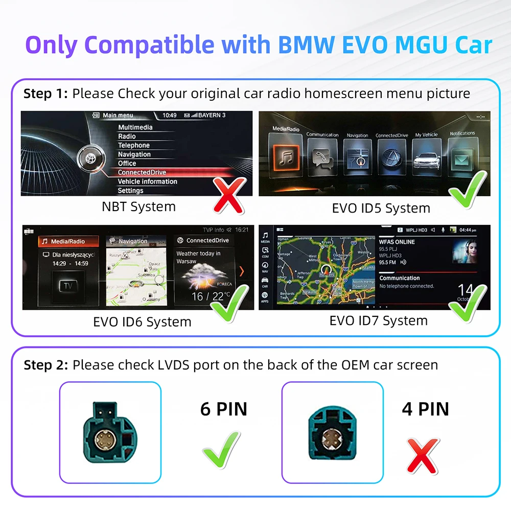 

Беспроводной CarPlay для BMW NBT/CIC/EVO 1, 2, 3, 4, 5, 7 серии E70 F10 X1 X3 F25 F26 F48 MINI X4 X5 X6 F56 F15 Android Auto ...