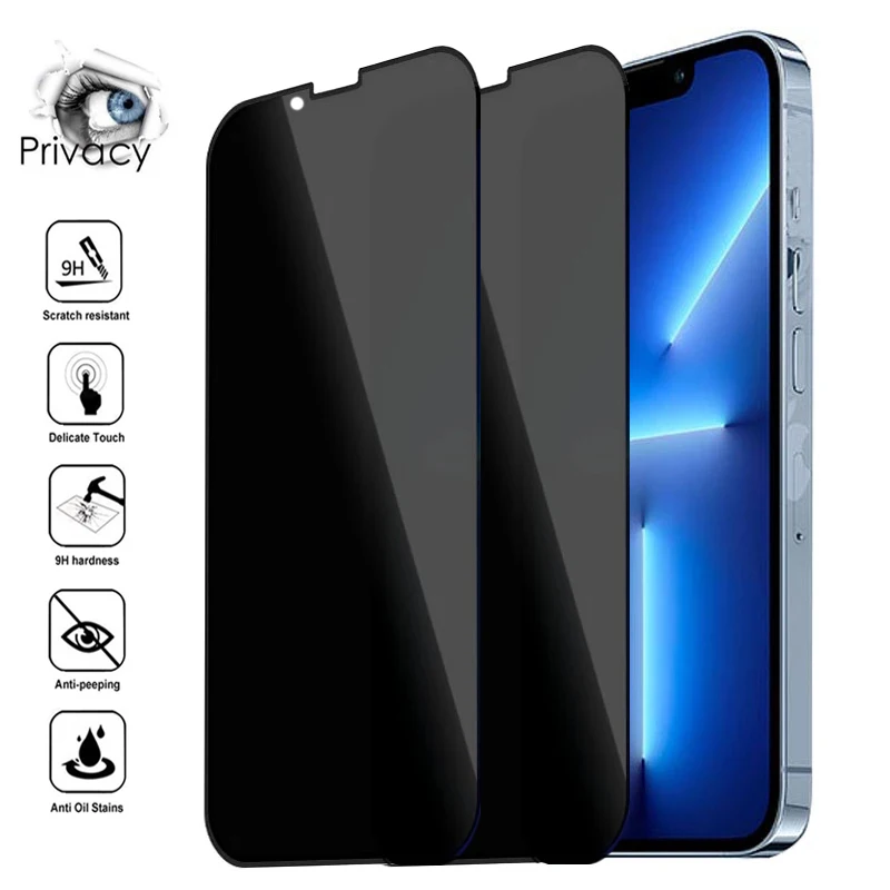 

Privacy Screen Protectors for IPhone 12 11 13 Pro Max Mini Anti-spy Tempered Glass for IPhone XS MAX XR X SE 6 6S 7 8 Plus Glass