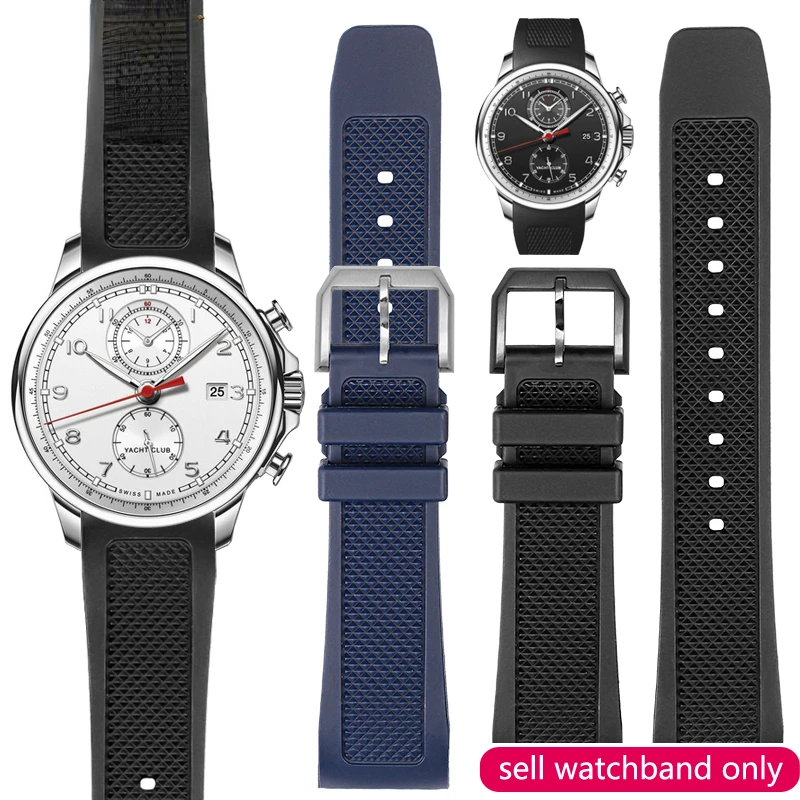 

Silicone Watch Strap for IWC Portuguese Series Mechanical Watch Band Men's Rubber Arc Interface Watchband Accessories22mm