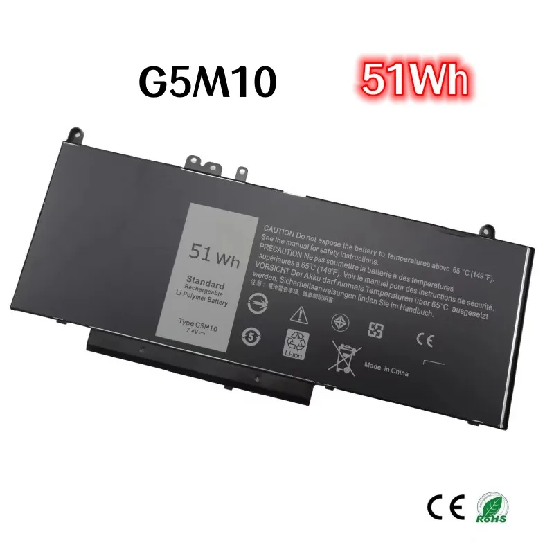 

51Wh For DELL E5250 E5450 E5550 3150 3160 G5M10 laptop Original battery Perfect compatibility and smooth use