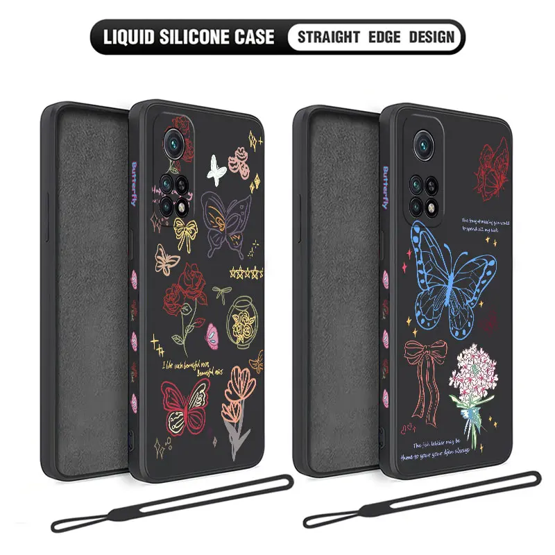 

Fresh Butterfly Phone Case For Xiaomi Redmi Note 12 12S 11 11S 11T 10 10A 10T 10S 9T 9 8 7 Pro Plus 10C 9A 9C 9T 4G 5G Cover