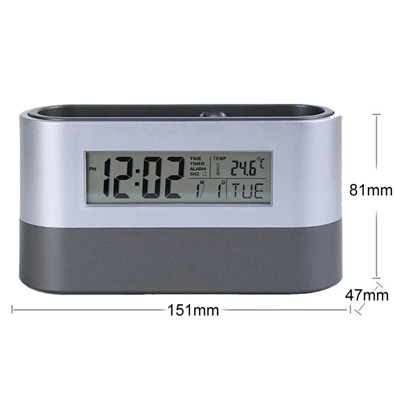 

Durable Useful Pen Holder Clock Digital Electronic Storage Temperature Thermometer Alarm Countdown Desk Display