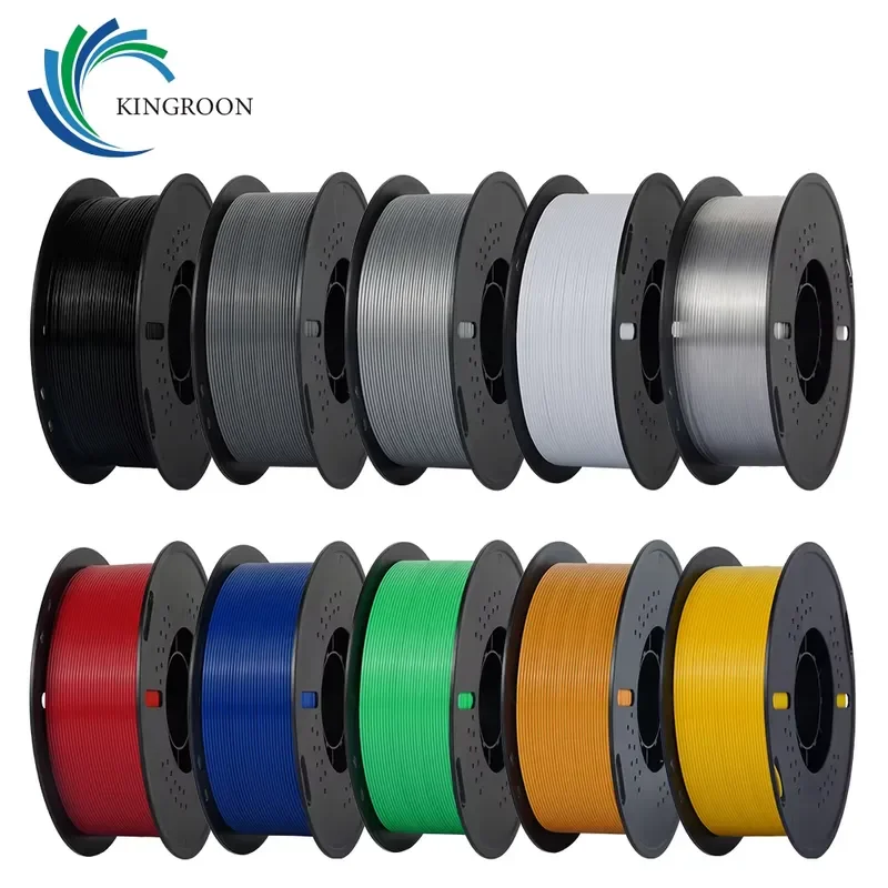 Фото Филамент Kingroon PETG 1.75 мм, 10 кг (22 фунта), оптом, 10 катушек, высокоточный, для 3D-печати, разные цвета, склад в США №1
