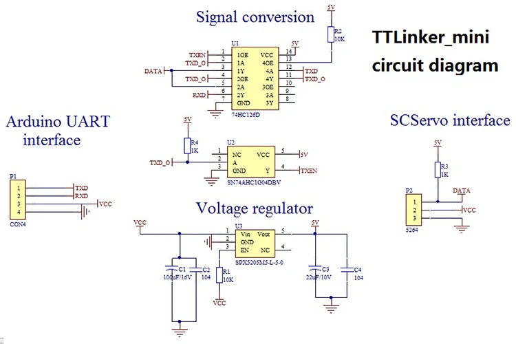 Фото 20 шт. TTLinker Mini UART плата преобразования сигнала для Feetech SCS009 TTL сервопривод Feetech Ttlinker плата №5