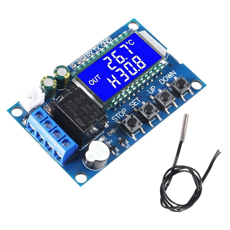 

XY-T01 DC 6-30V 24V Electronic Temperature Controller Module -50°C To 110°C Digital Temperature Control Switch Board