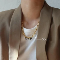 stainless steel u shape chain toggle necklaces for women ot buckle toggle clasp thick choker u hunky heavy duty chain choker