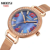 nibosi new luxury ladies women waterproof steel strap women wrist watches top brand bracelet clock quartz watch relogio feminino