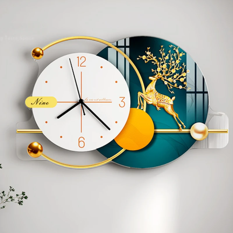 Настенные часы в скандинавском стиле роскошные украшения для дома с батарейкой