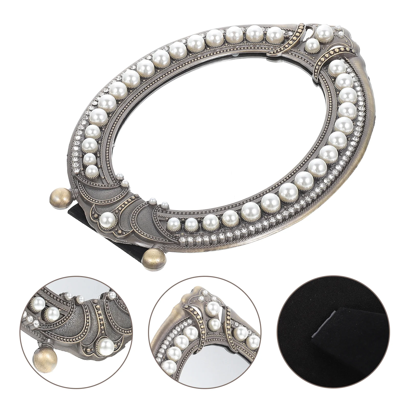 

Зеркало для туалетного столика, настольное зеркало, зеркало для макияжа, винтажное жемчужное зеркало, износостойкое настольное зеркало