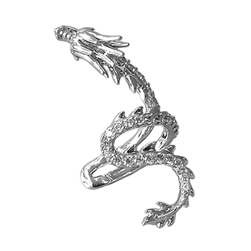 Уникальные украшения-каффы в виде ушек дракона стильные и модные серьги-клипсы