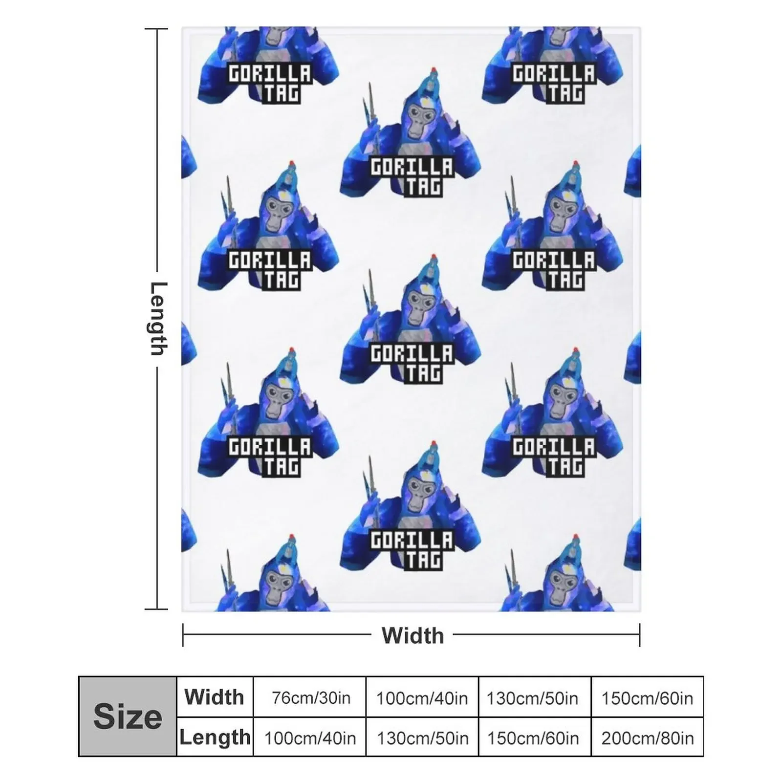Gorilla Tag Monkey Hat от POLKART Плед Одиночное декоративное утяжеленное одеяло для диванов