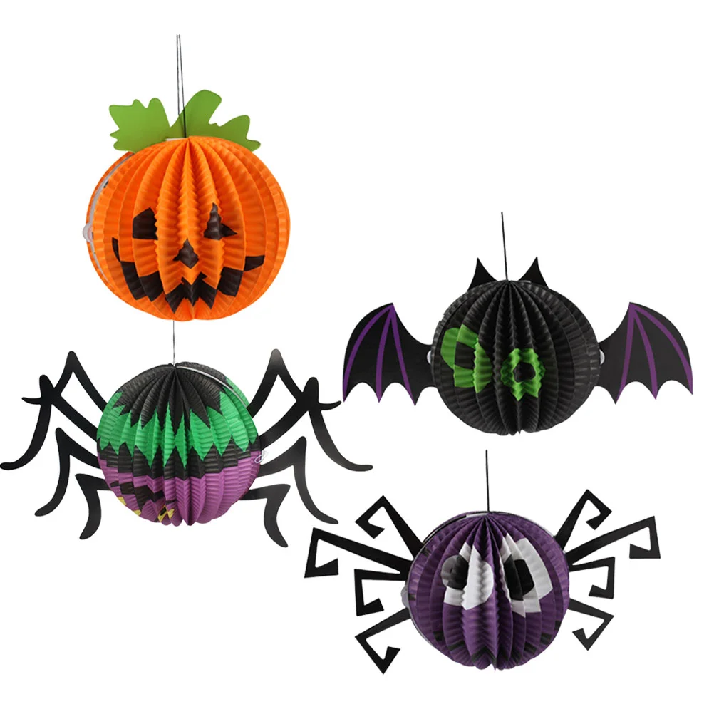 

Paper Lantern Pumpkin Decoration Spider Desktop Ornament Party Birthdayanimal Decor Kids Tissue Fan Bat