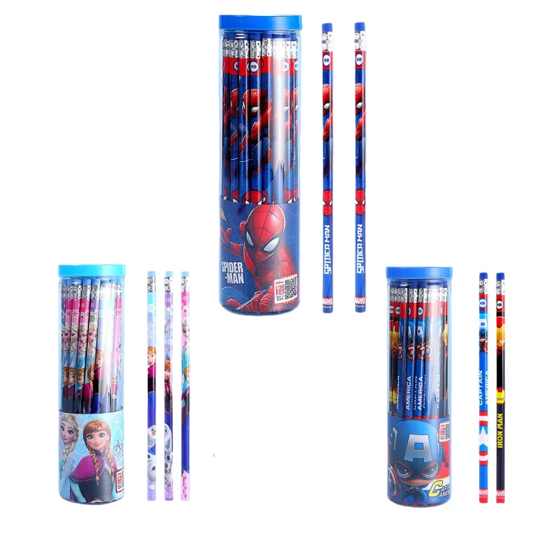 

Frozen Elsa Princess Spiderman anime peripheral kawaii cartoon cute eraser head pencil creative stationery pencil gift wholesale