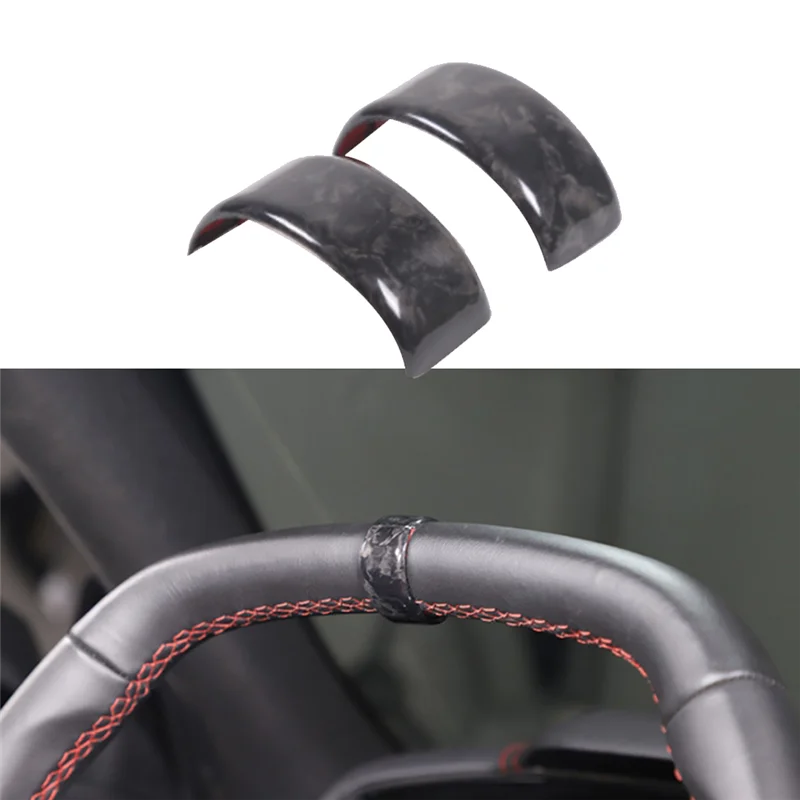 Черный ковающий узор кольцо на руль автомобиля накладка наклейка для Corvette C8 2020-2023