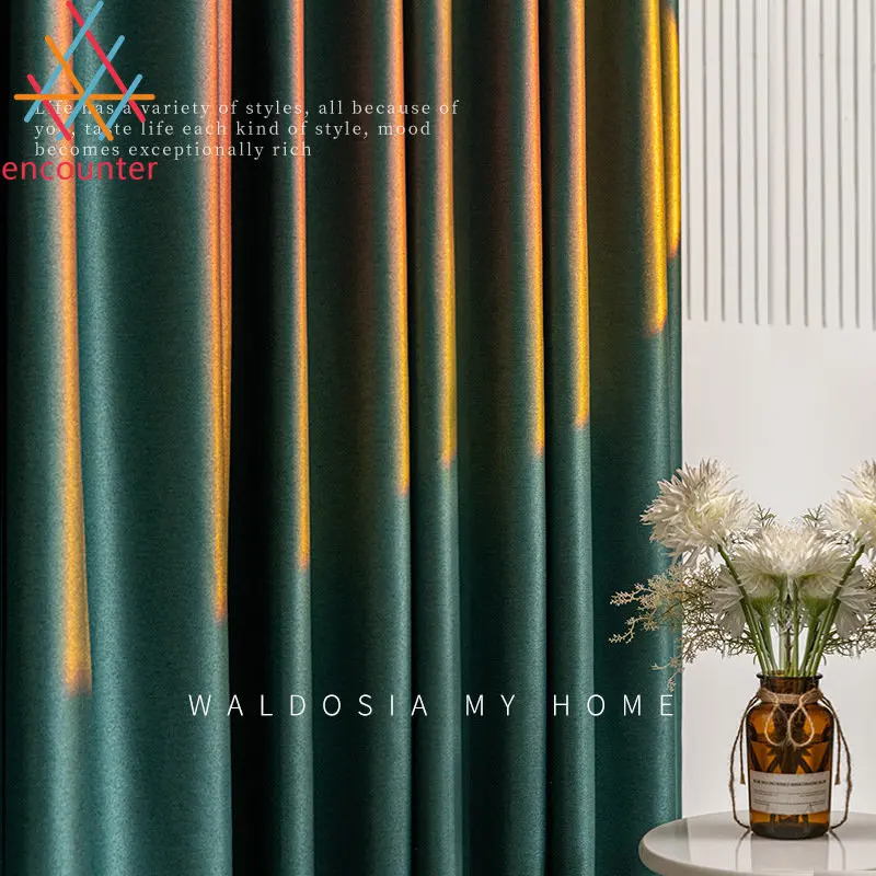 

Full Blackout Fashion Curtains for Living Dining Room Bedroom Modern Minimalist Windproof Light Luxury Home Textile Home