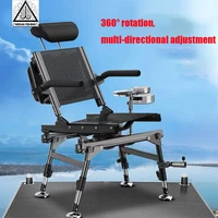 wh 2022new outdoor metal all terrain 360%c2%b0 rotation multifunctional foldable fishing chair beach chair portable fishing chair
