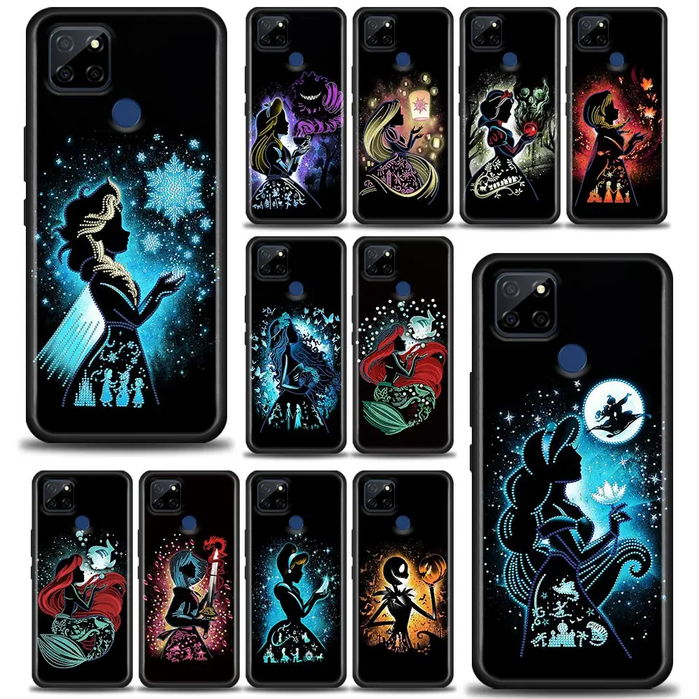 

Disney-Princess-Drawings Fundas For Realme C1 C2 C21Y C25 C12 Case Silicone Back Cover For Realme GT 5G Master GT2 Pro Neo2 Case