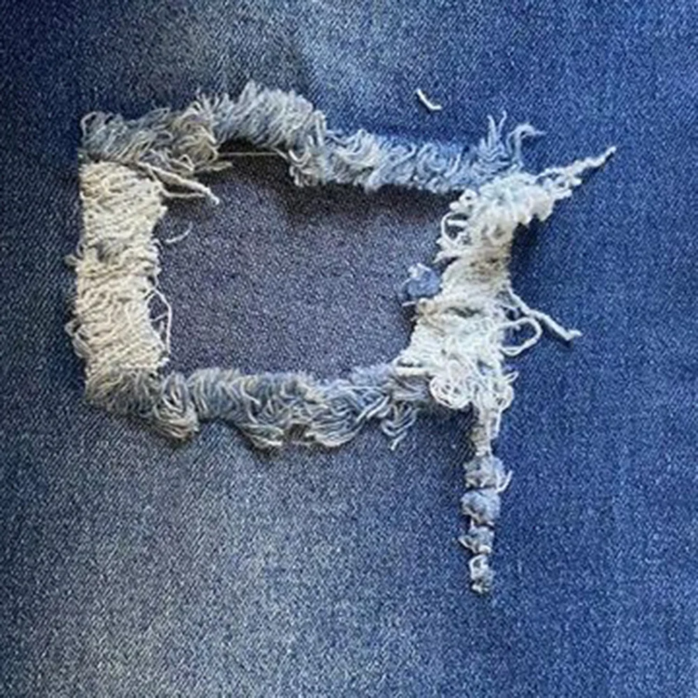 2023 Spring Elegant High Waist Elastic Harem Pants Women Women's Ripped Destroyed Flare Mid Rise Button Bell Bottom Denim Jeans