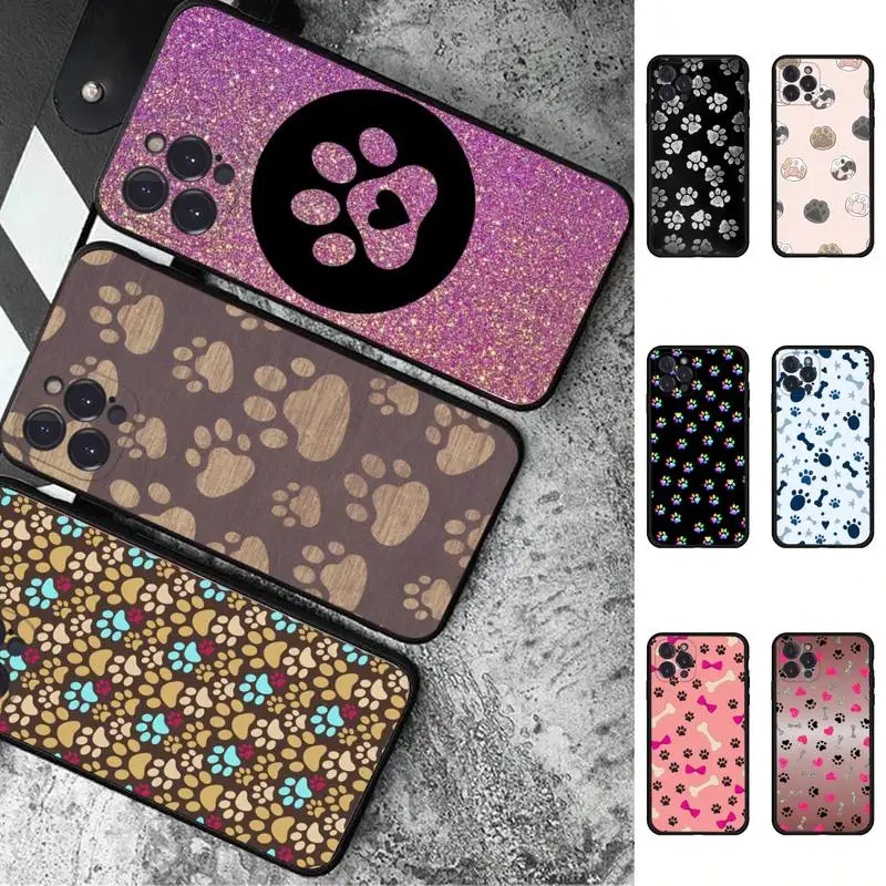 

Best Friends Dog Paw Phone Case For iPhone 6 7 8 Plus 11 12 13 14 Pro SE 2020 MAX Mini X XS XR Back Funda Cover