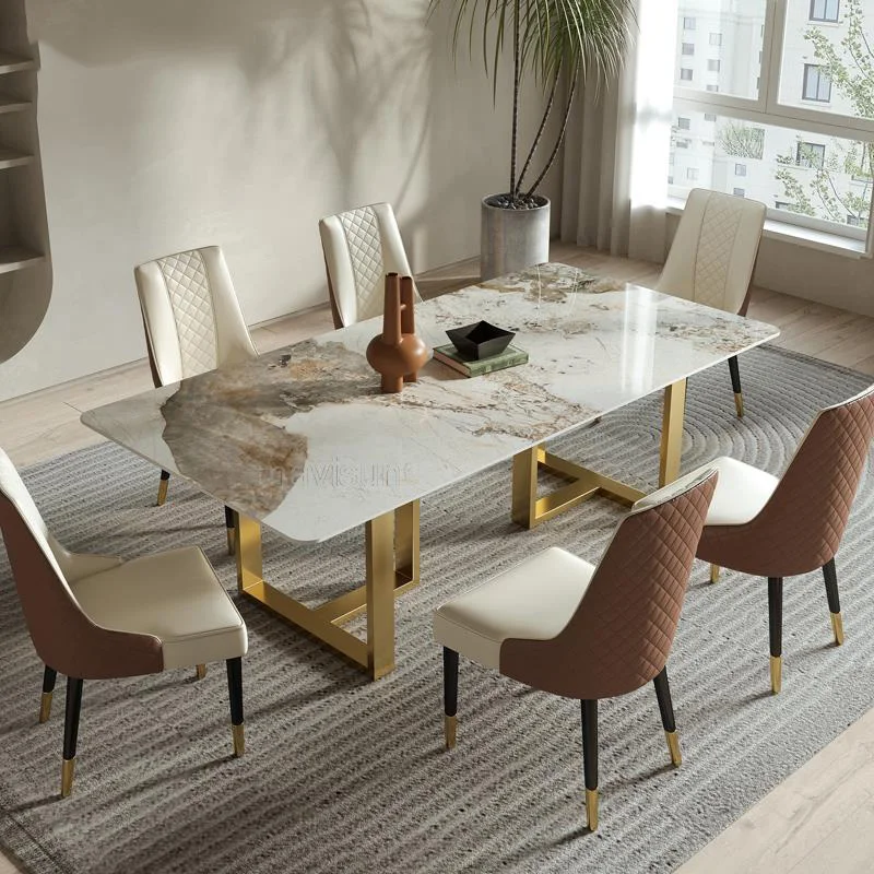 

Nordic Design Modern Board Dining Table Combination Small Rectangular Table Restaurant Mueblesa Living Room Furniture WXHYH