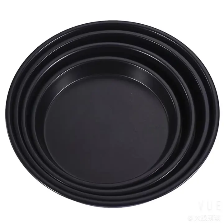 

Black multi-purpose pizza baking pan round cake pan 6-9 inch oven non-stick baking pan for home use