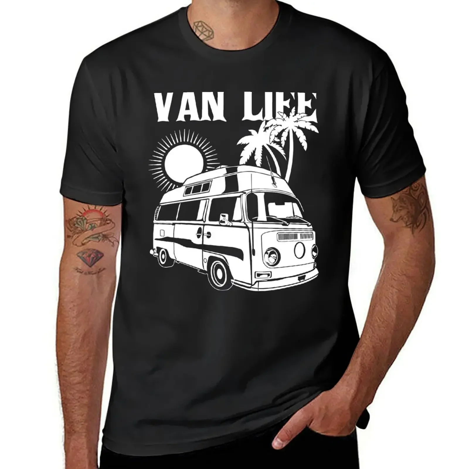 Винтажная футболка с изображением автобуса кемпера фургона индивидуальная
