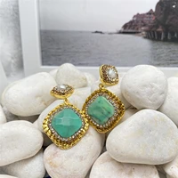 natural opal onyx drop earrings womens court style vintage classic timeless party dress accessories