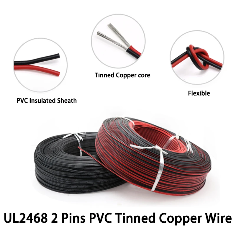 2 ~ 50 м 2-контактный электрический провод 30 28 26 24 22 20 18 16AWG UL2468 Красный Черный кабель Динамик Провод для светодиодной автомобильной аудиоразъем 12 В JST (art.: 3920cd09c833b) - 3920cd09c833b
