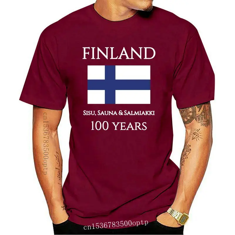 

Camiseta divertida de Suomi Finland para hombre, camisa de la bandera finlandesa de los años 2021, nueva de 100, 2021est