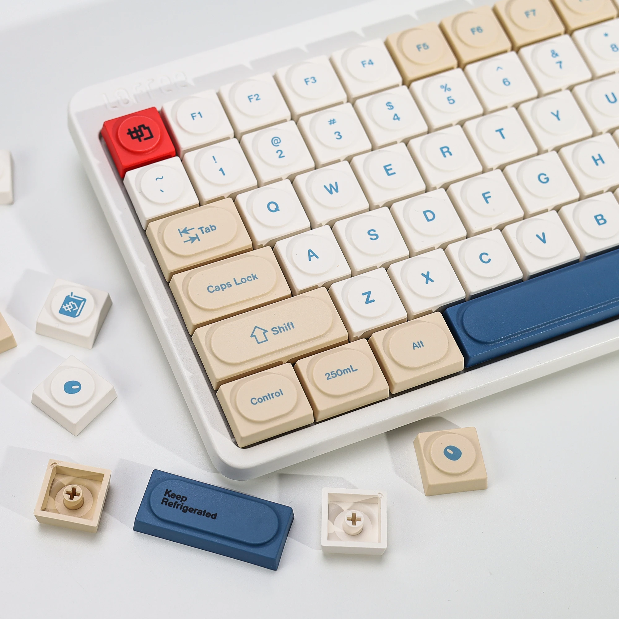 Фото Комплект кейкапов KBDiy 137 клавиш GMK SoyMilk Doys PBT, корейские и русские раскладки, для низкопрофильных механических клавиатур 60%, 1353, Cherry MX Switch №2