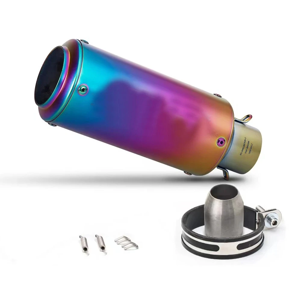 Цветной глушитель выхлопных газов для мотоцикла 51 мм FZ1N R6 R15 R3 ZX6R Z900 CBR1000 GSXR750