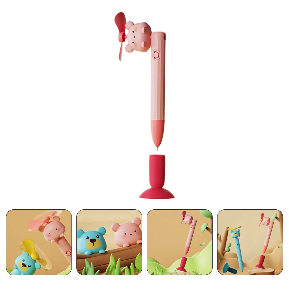 

Pen Fan Pens Ballpoint Writing Kids With Mini Gel For Handheld Novelty Tiger Pencils Summer Pocket Creative Hand Cute Student