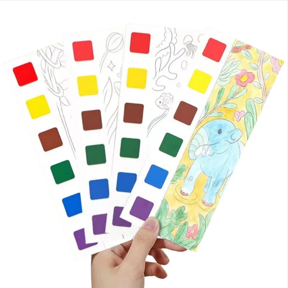 Краски с водой книжки-раскраски для детей карманный набор акварельной живописи