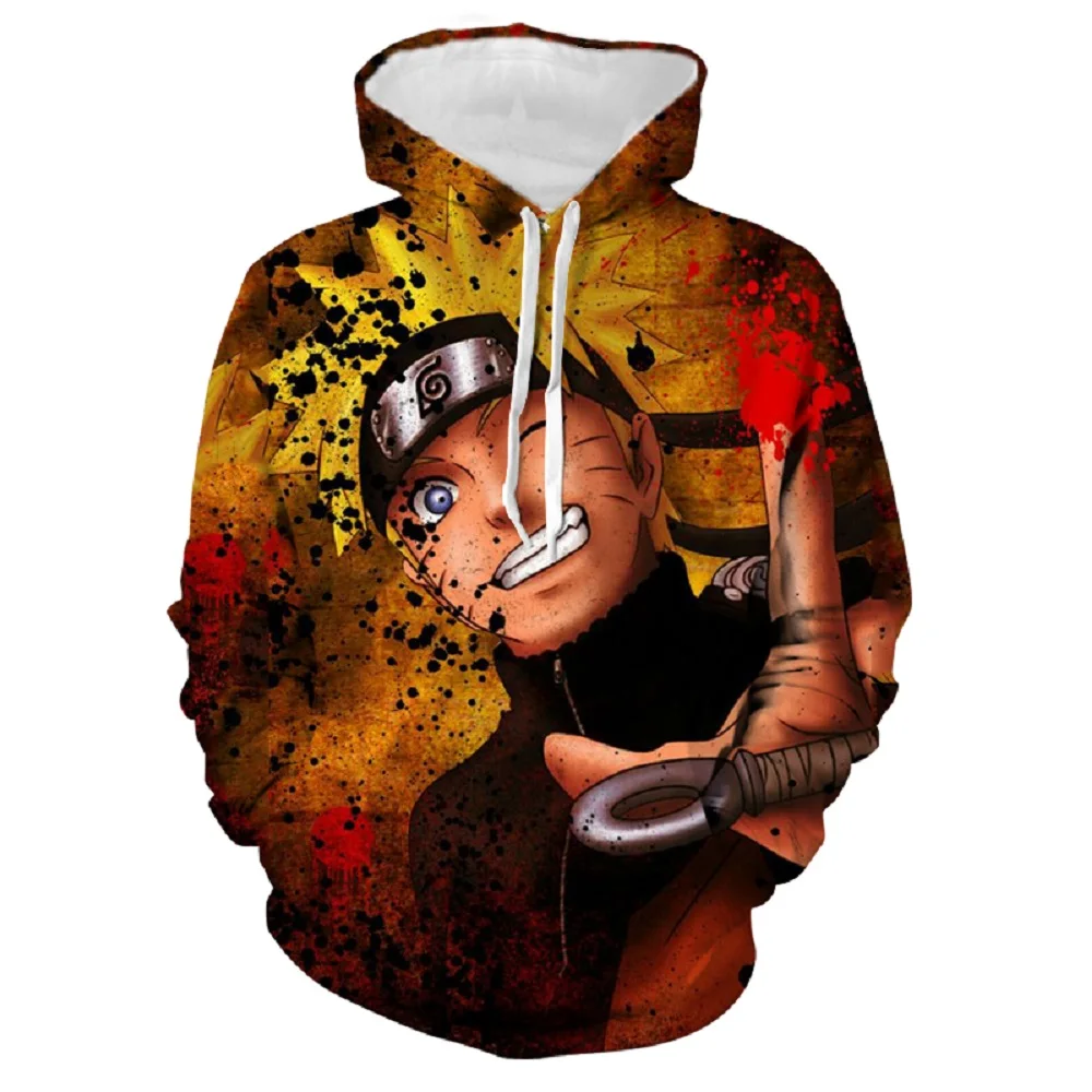 

2023 New Naruto Girls and Boys' Sportswear Winter Cartoon Top Fashion Sports Children Kakashi Naruto Popular 3D Hoodie