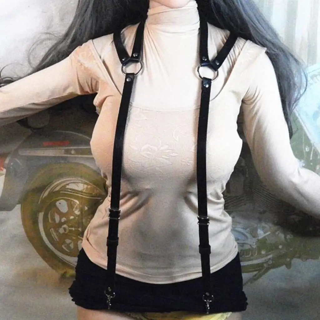 Lovoski мужской искусственный кожаный ремень в стиле панк с регулируемым нагрудным