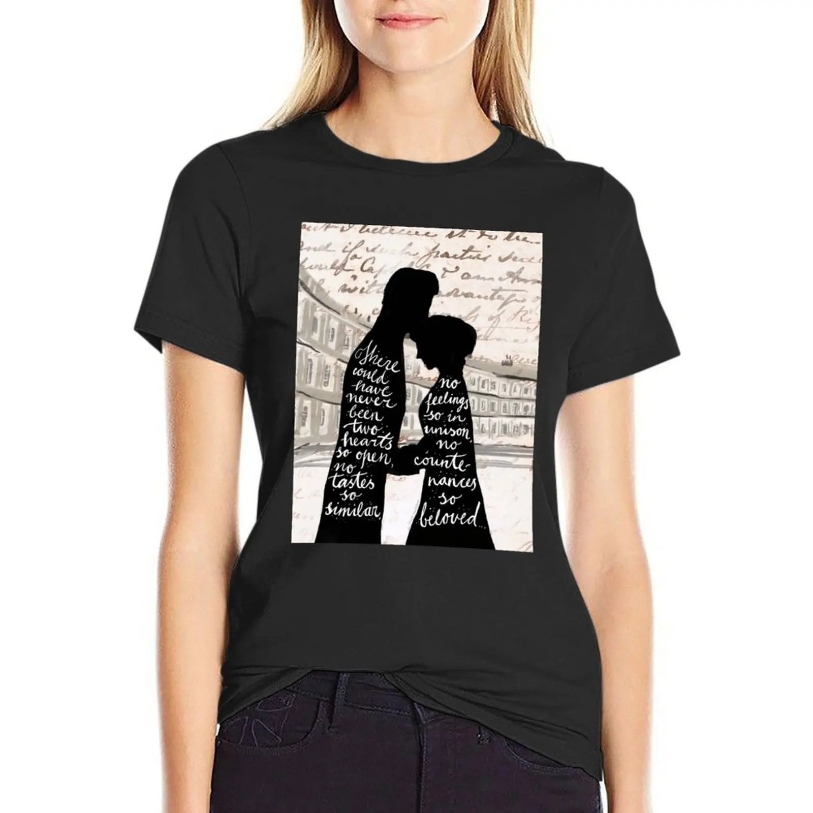 Футболка Persuiasion Anne and Captain Wentworth летняя одежда больших размеров для женщин