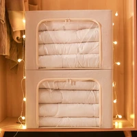 large capacity clothes storage bags closet organizer comforter blankets foldable bedding container with clear window