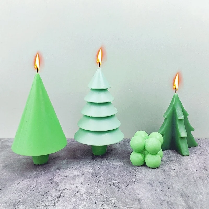 

Five-layer Cone Christmas Tree Acrylic Candle Mould DIY PC Geometry Soap Candle Making Christmas Gifts Craft Supplies Home Decor