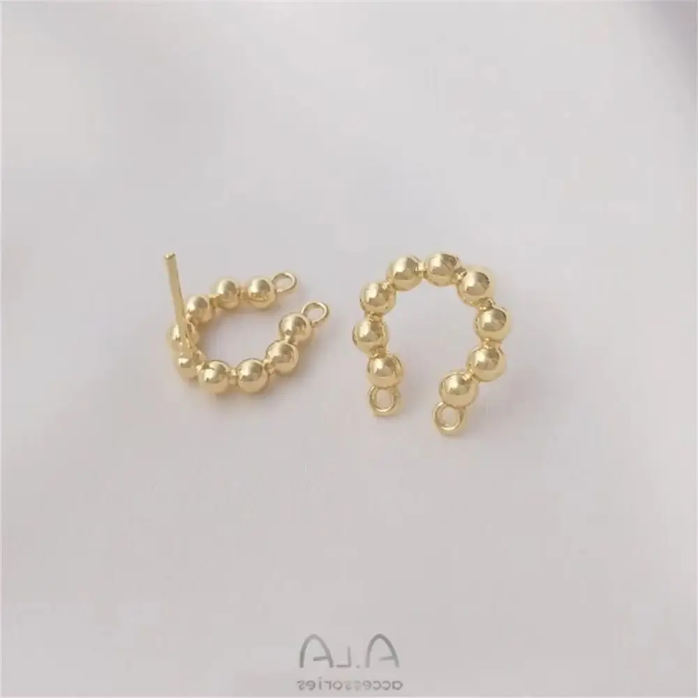 Серьги из серебра 925 пробы с круглыми бусинами C двойные висячие геометрические