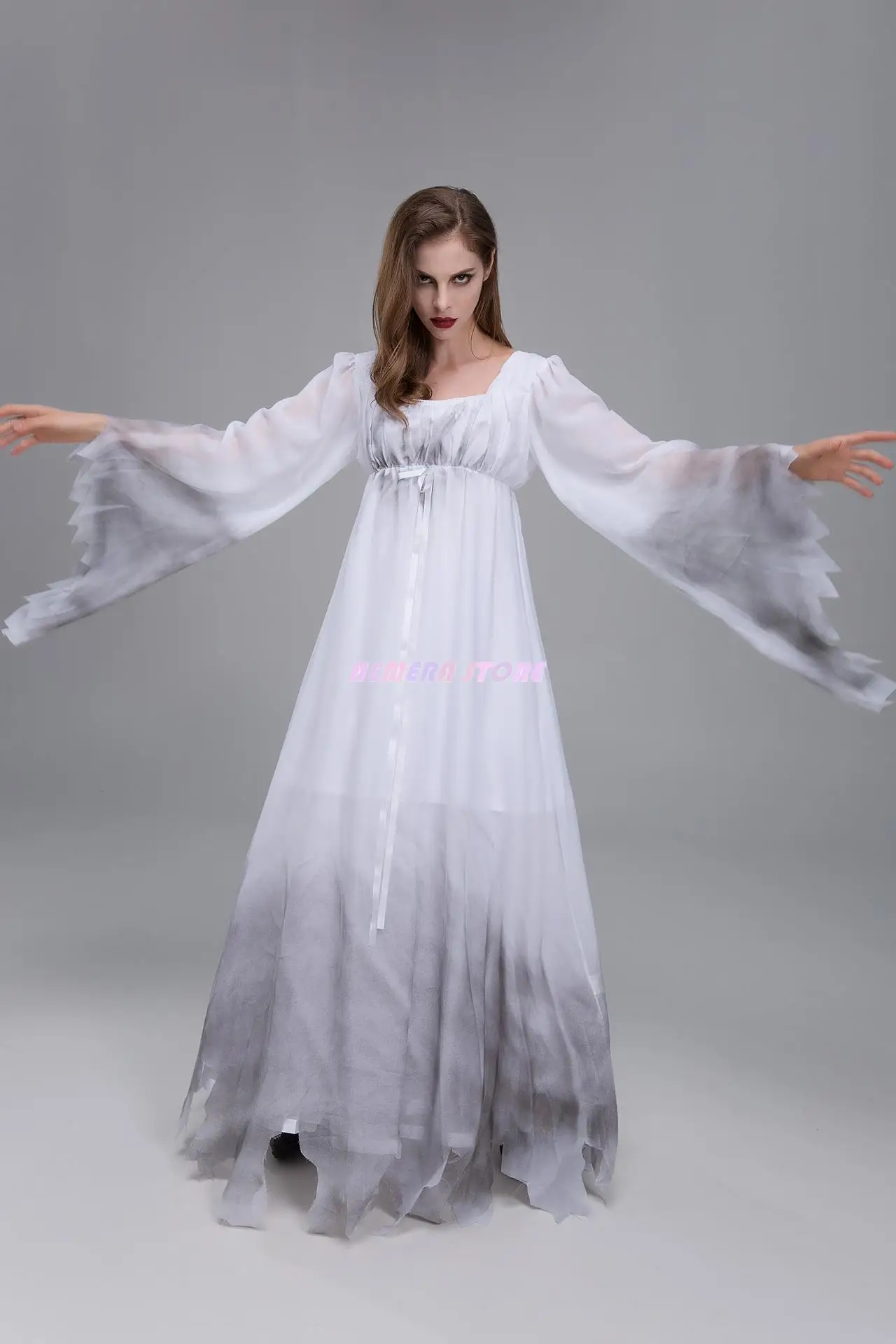 

Женское платье невесты в виде зомби на Хэллоуин, страшный призрак, для женщин, карнавальный костюм для косплея, 2023, женский подарок, Прямая поставка