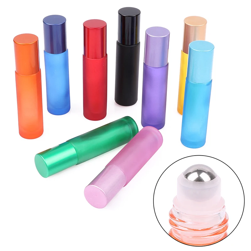 

10ml Refillable Bottles Thick Glass Roll On Essential Oil Empty Bottles Roller Ball Bottle