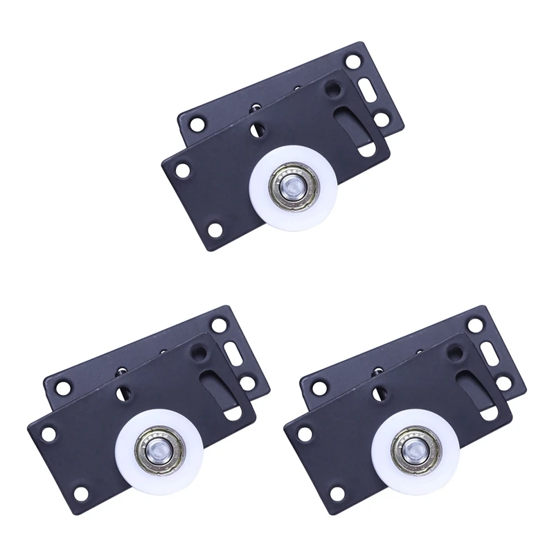 

Promotion! 3Sets Sliding Door Wheels Rollers Pulleys Runners For Cupboard Wardrobe Cabinet Smoothly & Mute Nylon Wheels