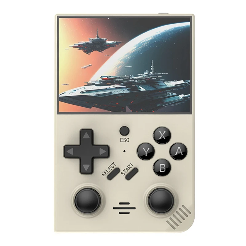 R35plus Retro Video Game Console 128G 20 000+Games 3.5In IPS Screen Handheld Linux System For GBA PSP PS1