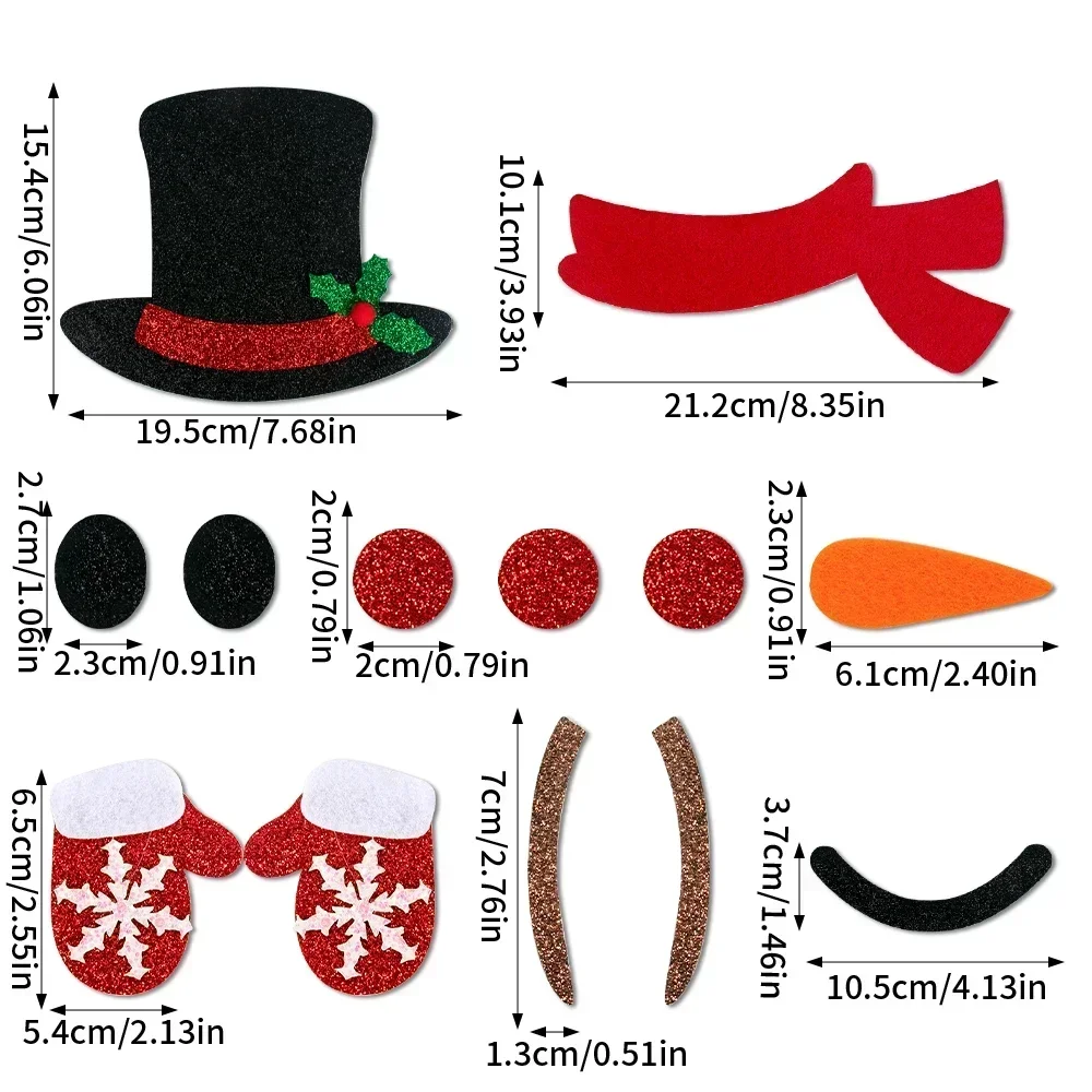 

Рождественские наклейки MOONBIFFY из фетра