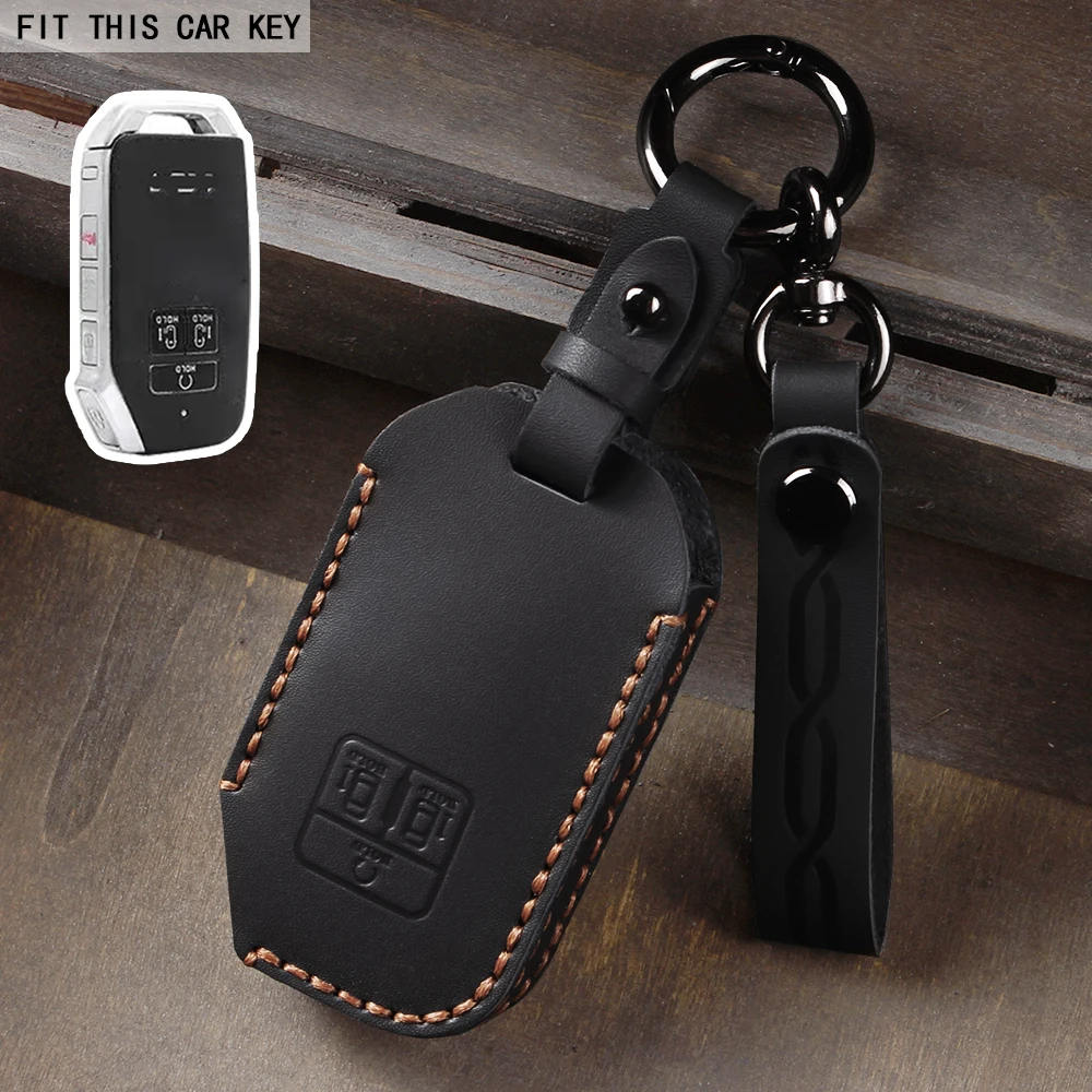 

Кожаный чехол для ключей с 7 кнопками для Kia Carnival 2021 2022 Sedona Carnival KA4 EX SX LX Fiesta 2023